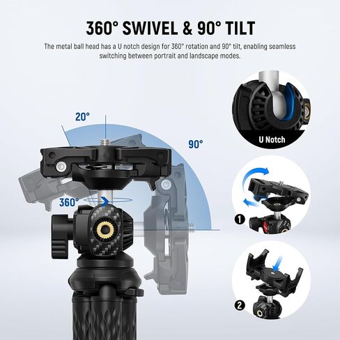NEEWER CM28 PRO Wireless Lavalier Lapel Microphone System + TP34 Flexible Phone & Came Tripod Stand w/Remote Action Cam Adapter, 656ft/200m Range Mic Compatible with iPhone iPad Android Camera PC in Saudi Arabia