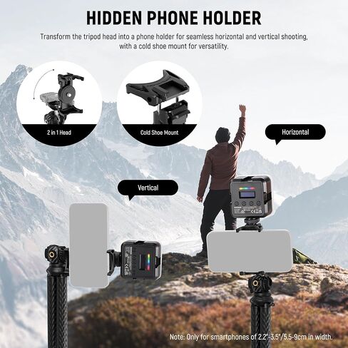 NEEWER CM28 PRO Wireless Lavalier Lapel Microphone System + TP34 Flexible Phone & Came Tripod Stand w/Remote Action Cam Adapter, 656ft/200m Range Mic Compatible with iPhone iPad Android Camera PC in Saudi Arabia