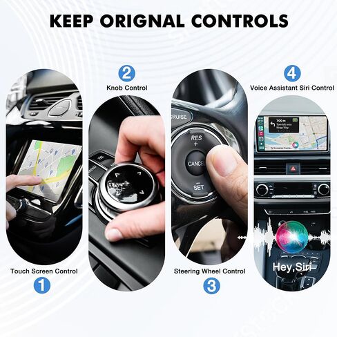 محول CarPlay اللاسلكي لهاتف iPhone - Zorvoxa 2025، يحول السلكي إلى CarPlay اللاسلكي، 5.8 جيجا هرتز WiFi وBluetooth 5.3، إعادة توصيل 3s، كابلات USB-A/C، التوصيل والتشغيل لسيارات 2016+ in Saudi Arabia
