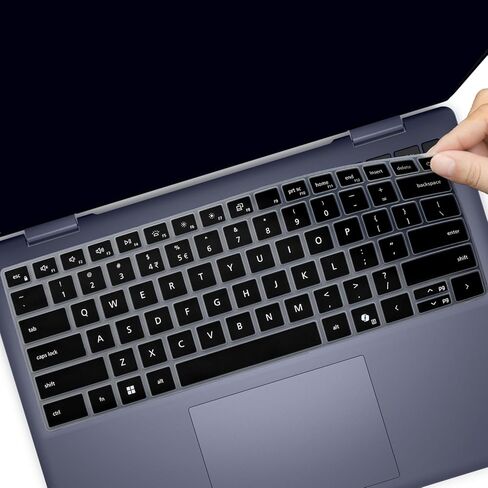 غطاء لوحة المفاتيح لعام 2026 2025 New Dell Inspiron 14 5440 7441 7440 7445 & Inspiron 16 7640، Inspiron Plus 14 7441 7440 & Inspiron Plus 16 7640 غطاء حماية لوحة المفاتيح الأمريكية - أسود in Saudi Arabia