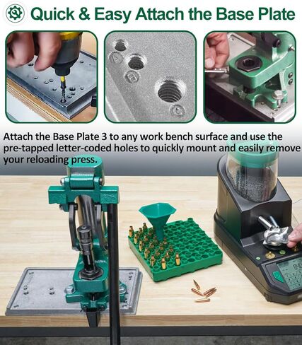 LAIKOU Accessory Base Plate-3 9282 Replacement for RCBS Almost All Presses and Reloading Equipment Tools - Grey 10"x6"x1" in Saudi Arabia