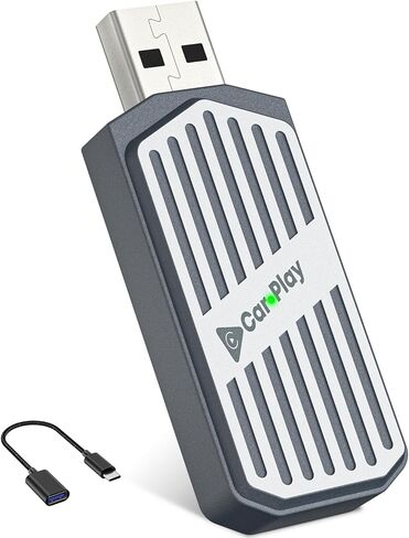 Wireless CarPlay Adapter 2026 Mini 2-in-1 for iPhone & Android Auto, Convert Wired to Wireless Car Play Dongle, USB/Type-C Plug & Play, Fast Auto Connect, for Apple iOS 8+, Android 10+ in Kuwait