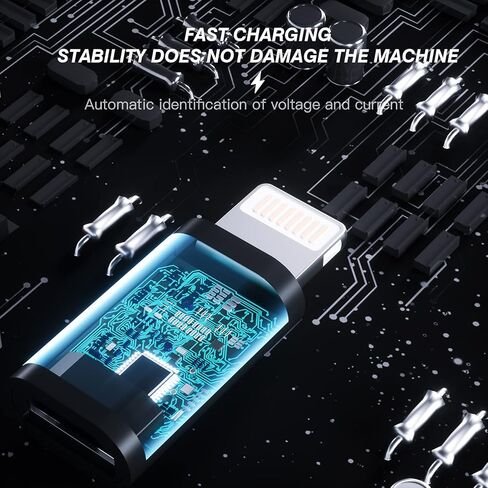 Micro USB Female to Lightning Male Charger Adapter(3Pack) Android Charging Cable Port Connector Compatible for iPhone 11 12 13 14 Pro Max 8 Plus X Se for iPad Charge Cord Data Sync Converter in Saudi Arabia