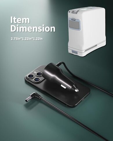 12V Car Charger Fit for Inogen One G3 G5 G1 G2 G4 BA-503 BA-401 BA-301 BA-303 BA-403 Oxygen Concentrator DC Power Cord with LED Indicator in Saudi Arabia