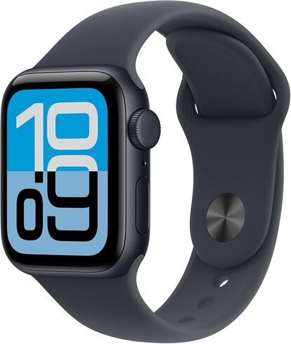 Apple Watch SE 3 [GPS + Cellular, 40mm] Midnight Aluminum Case with Black Sport Band, M/L (Renewed) in Saudi Arabia