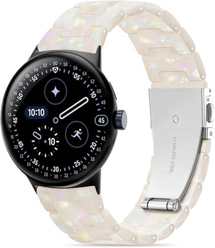 Compatible with Google Pixel Watch 4 45mm Bands/Pixel Watch 3 45mm Band Resin, Bracelet Strap for Pixel 3/4 Watch Band 45mm Accessory Women Man Wristband Replacement with Stainless Steel Buckle in Saudi Arabia