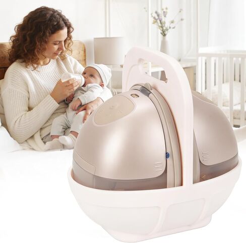 حامل مضخة الثدي من السيليكون، قاعدة مضادة للإمالة، آمنة للاستخدام في غسالة الأطباق، مقبض سهل الحمل للأمهات أثناء التنقل، من أجل Momcozy M5، eufy E20/S1/S1 Pro، Medela Freestyle بدون استخدام اليدين (مضخة الثدي غير متضمنة) in Kuwait