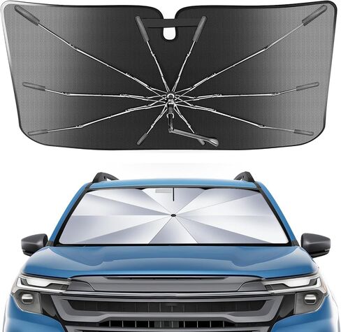 Upgraded Windshield Sunshade for Honda CRV - Front Window Sun Shade Umbrella for CR-V 2023-2025, Improved 6-Layer UV & Sunlight Protection Fabric - Retractable Sunshade Accessories Fit for Honda CR-V in Kuwait