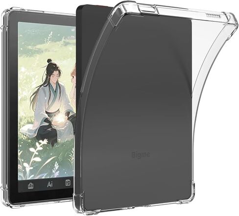 BOZHUORUI Clear Case for Bigme B6 Color eReader | Slim & Lightweight | Anti-Slip & Scratch Resistant | TPU Transparent Flexible Soft Back Cover, Clear in Saudi Arabia