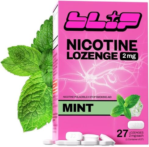 Blip NRT Nicotine Lozenge Mini's - 4mg Cherry Ice Flavor (27 Count) - Help Quit Smoking Aid, Reduce Cravings - Nicotine Replacement in Kuwait