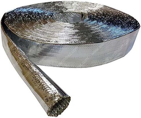 Electriduct Aluminum Coated Fiberglass Heat Reflective Cable Protection and Wire Safety Management Sleeving - 20mm (0.8") | 25FT in Saudi Arabia