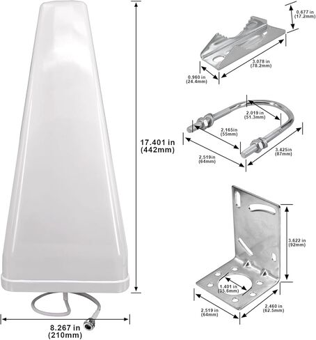 Boobrie 12DBi Yagi Directional Antenna 4G LTE/5G Outdoor Antenna 698-3800MHz Wideband High Gain Antennas N Female Connector Universal Fixed Mount Outdoor for Signal Boost in Saudi Arabia