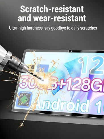 واقي شاشة لجهاز FiryMid P108-A116C (12 بوصة) Android 16 Tablet، زجاج مقسى 9 ساعات، مقاوم للسقوط، مقاوم للخدش، خالي من الفقاعات، عبوتان. in Kuwait