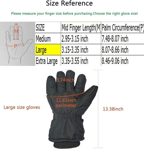 Popdan 5V 5000mAh Rechargeable Heated Gloves for Men Women Electric Heating Glove PU Waterproof & Touchscreen Ideal for Winter Outdoor Motorcycling, Skiing, Snowboarding, Fishing, Biking in Saudi Arabia