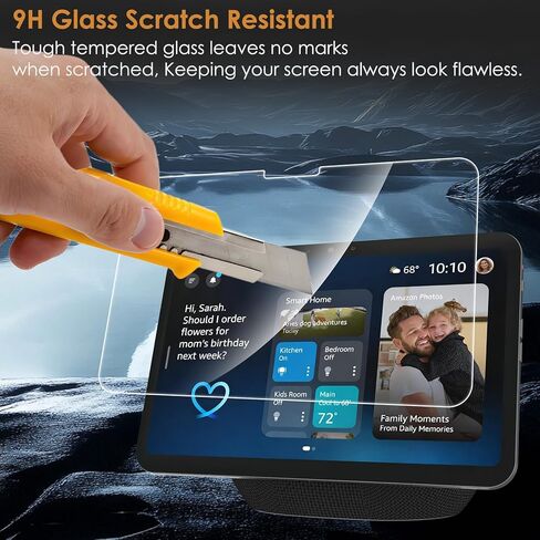 Screen Protector Compatible with Echo Show 8 8.7"(4th Gen, 2025 Release), Tempered Glass [HD Clarity] [9 Hardness] [Anti-Scratch] [Easy Installation] in Saudi Arabia