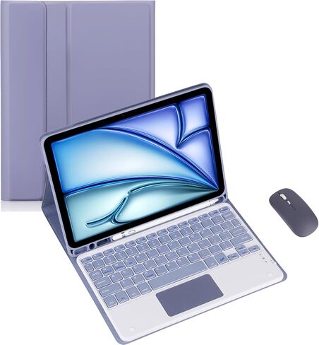 حافظة لوحة مفاتيح لجهاز Samsung Galaxy Tab S9(11") SM-X710/X716B لوحة مفاتيح قابلة للفصل، حافظة جلدية مغلفة بالكامل مع حامل قلم مدمج (أخضر، إضاءة خلفية وماوس) in Kuwait