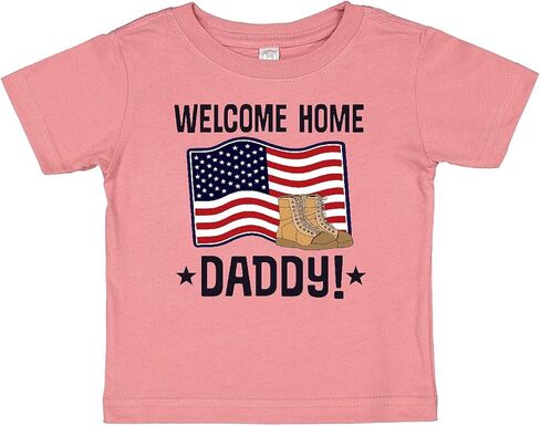 تي شيرت Inktastic Military Daddy Welcome Home Baby Baby in Kuwait