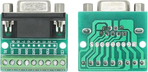 3Pcs DB9 Screw Terminal Connector, D-SUB DB 9-Pin Female Solderless Terminal Adapter, RS232 Conversion Board Serial Port Terminal Signal Module in Saudi Arabia