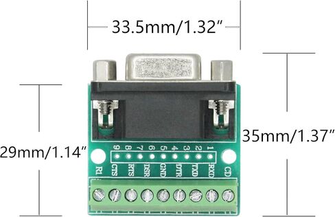3Pcs DB9 Screw Terminal Connector, D-SUB DB 9-Pin Female Solderless Terminal Adapter, RS232 Conversion Board Serial Port Terminal Signal Module in Saudi Arabia