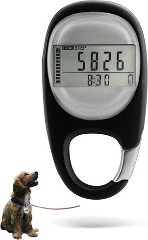 Simple Pedometer for Walking, Accurate Step Tracker with Carabiner, 3D Step Counter for Men Women Seniors in Saudi Arabia