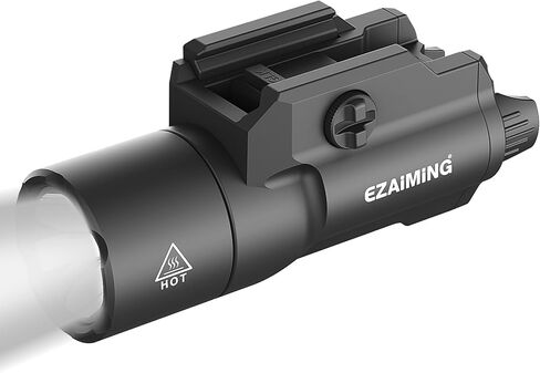 1750 Lumen Tactical Flashlight for Full Size Pistol/Handgun, Momentary/Strobe Function for 1913 Picatinny Rail in Saudi Arabia