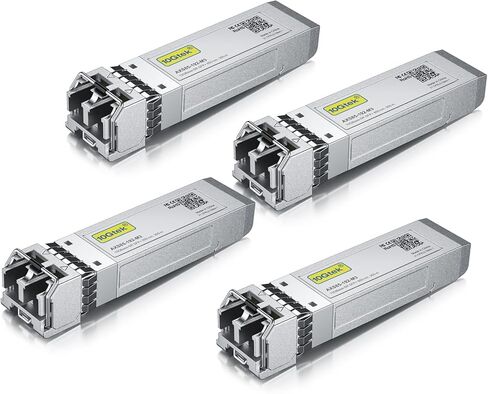 4 Pack of 10GBase-SR SFP+ Transceiver, Compatible with Ubiquiti UniFi UF-MM-10G and 1 Pack of 1M Fiber Patch Cable in Saudi Arabia