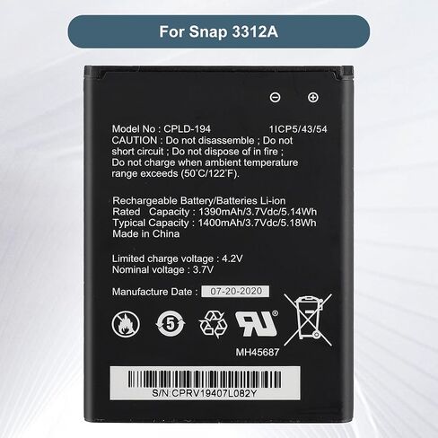 بطارية بديلة CPLD-194 متوافقة مع CoolPad Snap 3312A مع الأدوات in Kuwait
