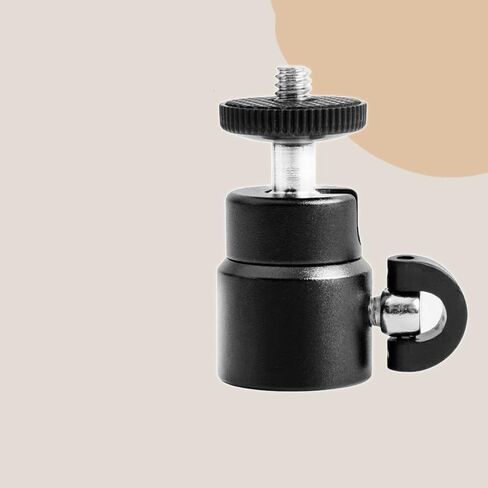 رأس كرة صغيرة مع مشبك تثبيت للشاشة، حامل محول لولبي 1/4 بوصة لشاشة LED للكمبيوتر المكتبي، ضوء فلاش، ميكروفون، كاميرا ويب، كاميرا فيديو، كاميرا ويب، فيديو محمول، ضوء سيلفي in Saudi Arabia