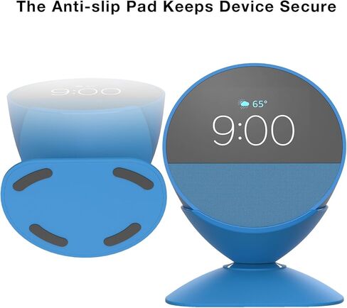 حامل شحن لـ Echo Spot مع منافذ شحن USB-C وUSB-A لأجهزة متعددة، ومحطة شحن بحامل Echo Spot للهواتف المحمولة وسماعات الأذن (أزرق) in Kuwait