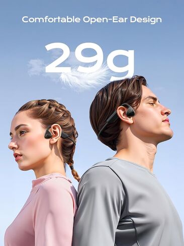 Bone Conduction Headphones,Open Ear Headphones Bluetooth 5.3 with Mic,Bone Conduction Earbuds 12Hrs Playtime,IPX7 Sweatproof Waterproof Earphones for Rufor Running, Walking, Cycling (Glossy Black) in Saudi Arabia