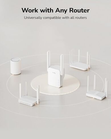 Cudy RE1500 AX1500 WiFi 6 Range Extender Dual Band 2.4G 5G Wireless Booster with Mesh Support WPS Button 10/100Mbps Ethernet Port Works with Any Router in Saudi Arabia