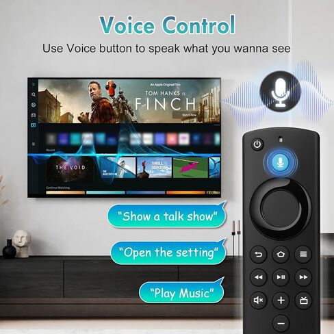جهاز تحكم عن بعد صوتي بديل لسلسلة FireSeries، Hisense، TCL، أجهزة التلفاز الذكية Insignia، جهاز تحكم عن بعد لجهاز TV Stick 4K/4K Max، جهاز تحكم عن بعد لـ TV Stick (HD، Lite)، مكعب التلفزيون in Kuwait