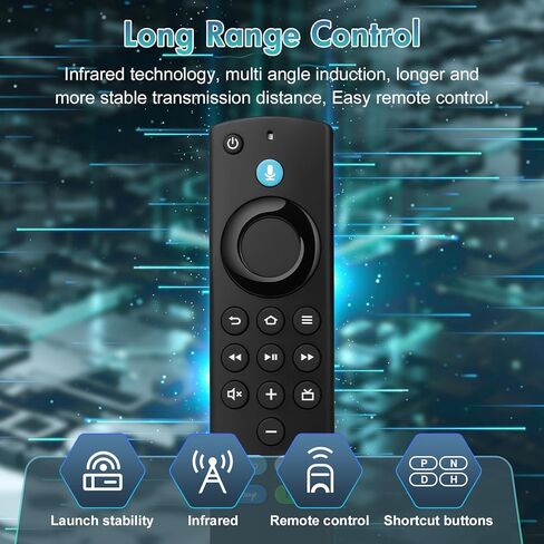 جهاز تحكم عن بعد صوتي بديل لسلسلة FireSeries، Hisense، TCL، أجهزة التلفاز الذكية Insignia، جهاز تحكم عن بعد لجهاز TV Stick 4K/4K Max، جهاز تحكم عن بعد لـ TV Stick (HD، Lite)، مكعب التلفزيون in Kuwait