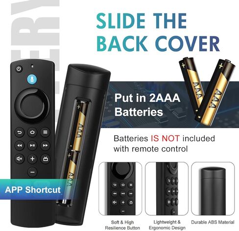 جهاز تحكم عن بعد صوتي بديل لسلسلة FireSeries، Hisense، TCL، أجهزة التلفاز الذكية Insignia، جهاز تحكم عن بعد لجهاز TV Stick 4K/4K Max، جهاز تحكم عن بعد لـ TV Stick (HD، Lite)، مكعب التلفزيون in Kuwait