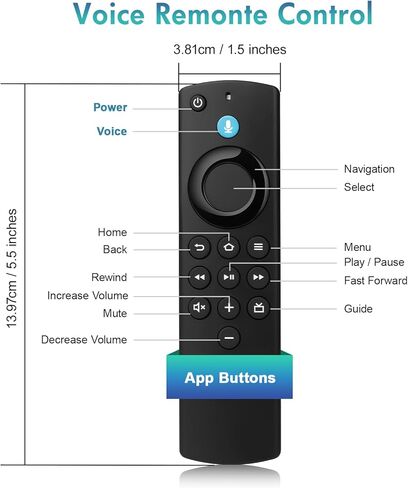 جهاز تحكم عن بعد صوتي بديل لسلسلة FireSeries، Hisense، TCL، أجهزة التلفاز الذكية Insignia، جهاز تحكم عن بعد لجهاز TV Stick 4K/4K Max، جهاز تحكم عن بعد لـ TV Stick (HD، Lite)، مكعب التلفزيون in Kuwait