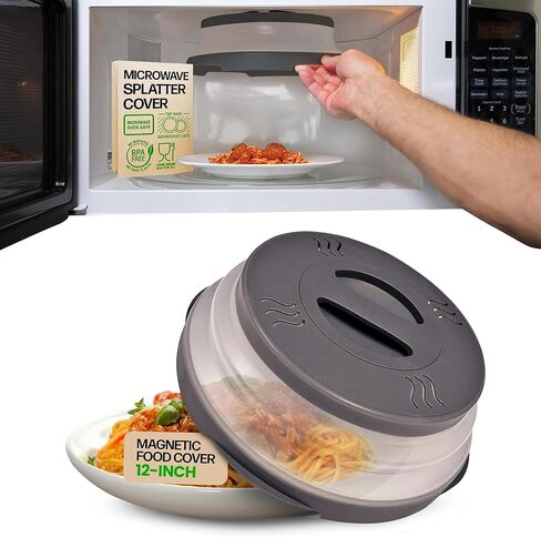 2.0 غطاء بقع الميكروويف المغناطيسي ، غطاء طعام خالٍ من BPA قابلاً للانهيار مع مغناطيس ترقيته ، واقي صفيحة متهورة ، تخزين مغناطيسي آمن للغسالة. in Saudi Arabia