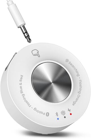 Avantree AuraLink – Future-Proof Auracast & Classic Bluetooth Receiver for Speakers & Audio System, 328ft Long Range, 20H Portable or Stationary Use, One-to-Many Multiple Broadcast Listening - Black in Saudi Arabia