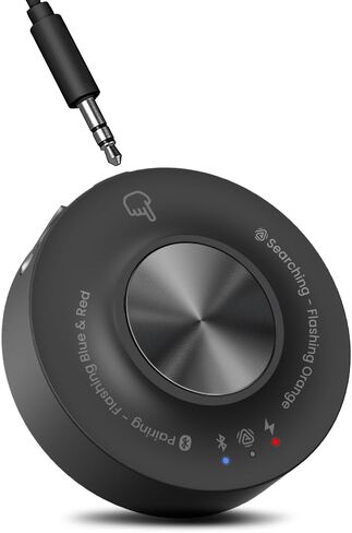 Avantree AuraLink – Future-Proof Auracast & Classic Bluetooth Receiver for Speakers & Audio System, 328ft Long Range, 20H Portable or Stationary Use, One-to-Many Multiple Broadcast Listening - Black in Saudi Arabia