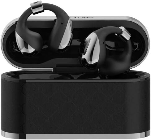 BUTTONS Open-Ear Clip Earbuds, Stylish Ear Cuff Design with Balanced Sound, Comfortable Non-in-Ear Fit, Clear Calls with ENC, Stable Bluetooth & Long Battery Life-Carbon in Saudi Arabia
