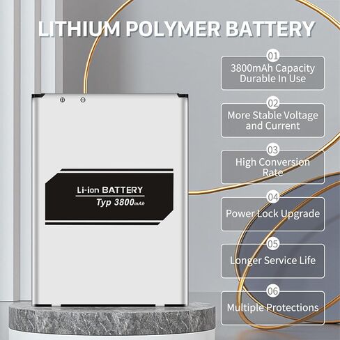 LG K20 Plus Battery, 3800mAh Replacement Battery, for BL-46G1F LG LV5 / K20 Plus MetroPCS MP260, T-Mobile TP260, Verizon Wireless VS501, LV532GB, LG K20 Spare Battery in Kuwait