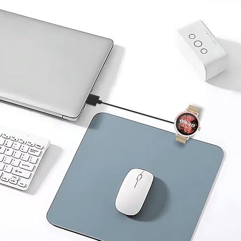 [عبوتان] لشاحن الساعة الذكية KEEPONFIT DR05 مقاس 1.27 بوصة، كابل شحن USB مغناطيسي بديل متوافق مع ملحقات الساعة الذكية KEEPONFIT DR05. (أسود) in Saudi Arabia