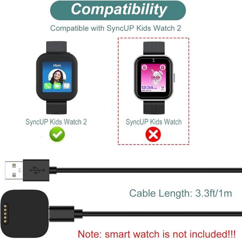 شاحن لساعة الأطفال SyncUP 2، كابل قاعدة شحن مغناطيسي بديل لساعة T-Mobile Sync UP للأطفال 2 (3.3 قدم/1 متر) in Kuwait