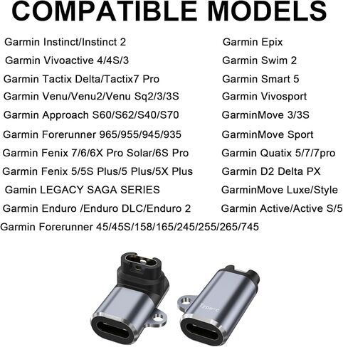 محول كابل شاحن ساعة USB C إلى Garmin 3 حزم، محول سلك شحن من النوع C لـ Garmin Forerunner 970 965 955 945 935 570 165 158 55 265 255 245 in Kuwait