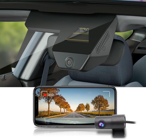 كاميرا Fitcamx 4K Dash Cam مناسبة لـ Ford Bronco 2025-2026 & Bronco Rapor (HD2-D8300)، مظهر مصنع OEM، فيديو 2160P UHD، واي فاي مدمج وتطبيق، تسجيل حلقة، كشف الاصطدام، التوصيل والتشغيل، بطاقة 64 جيجابايت in Saudi Arabia