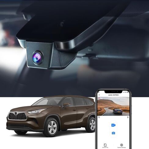 كاميرا Fitcamx 4K Dash Cam مناسبة لسيارة Toyota Highlander 2020-2026 & Highlander Hybrid (Gen4/UX70)، مظهر مصنع OEM، فيديو UHD 2160P، واي فاي مدمج وتطبيق، تسجيل حلقة، مستشعر G، التوصيل والتشغيل، بطاقة 64 جيجابايت in Saudi Arabia