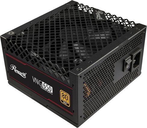 Rosewill VNG 650W 80+ Gold Certified, ATX 3.0 & 3.1 Compatible, Non-Modular, Low-Noise Power Supply, 450W PCIe 5.1 12V-2x6 Connector, Electrolytic Capacitor - 5 Year Warranty - VNG650 in Saudi Arabia