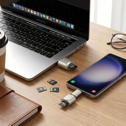 قارئ بطاقة TF من النوع C مع محول USB-C إلى USB من سبائك الزنك متوافق مع أجهزة الكمبيوتر المحمول MacBook وSamsung Galaxy in Kuwait