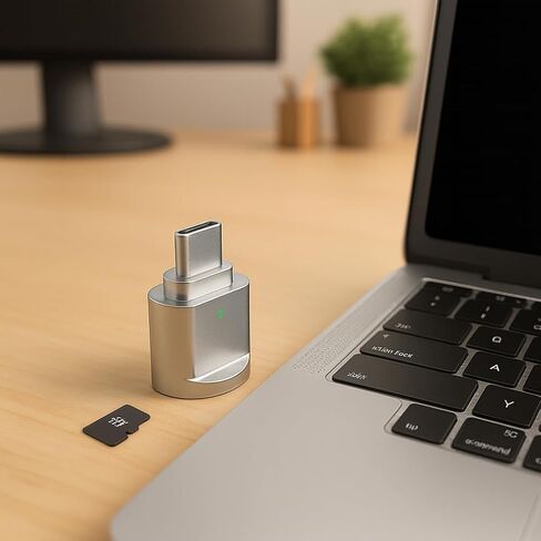 قارئ بطاقة TF من النوع C مع محول USB-C إلى USB من سبائك الزنك متوافق مع أجهزة الكمبيوتر المحمول MacBook وSamsung Galaxy in Kuwait