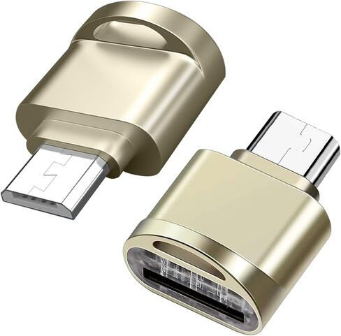 قارئ بطاقة Micro SD 2 حزمة، محول بطاقة Micro USB OTG إلى Micro SD عالي السرعة، قارئ بطاقة الذاكرة لبطاقة Micro SD/TF المتوافقة مع أجهزة Samsung Galaxy S7 S7 Edge وNexus 5 6 وأجهزة USB الصغيرة، أسود in Saudi Arabia
