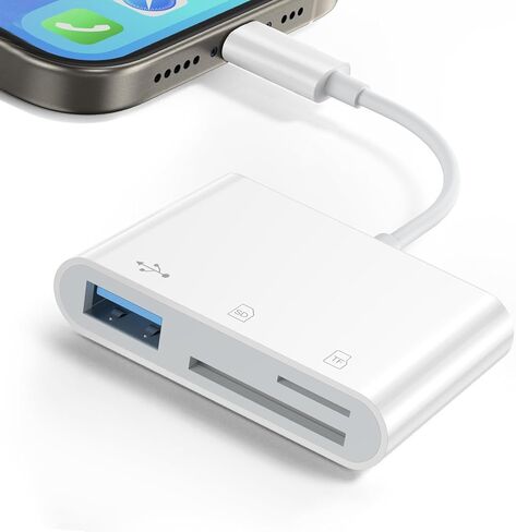قارئ بطاقات USB من النوع C 3 في 1، محول بطاقة ذاكرة SD وMicro SD، نقل بيانات عالي السرعة، متوافق مع الكاميرا والهاتف in Kuwait